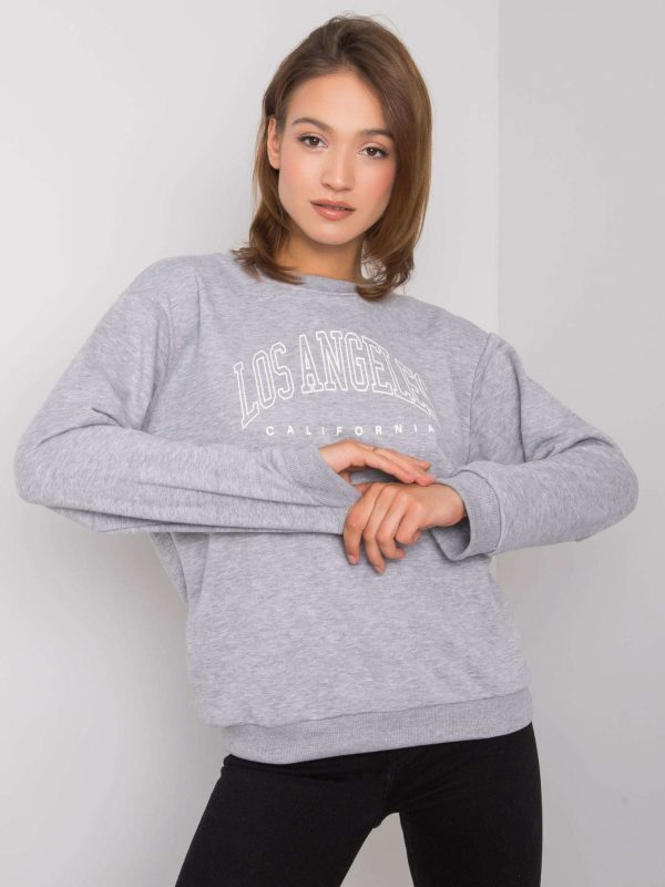 Wholesale Grey melange sweatshirt for women Drew RUE PARIS