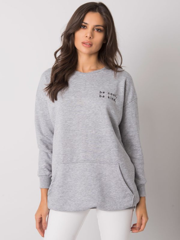 Wholesale Grey melange kangaroo sweatshirt Amalfi RUE PARIS