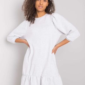 Wholesale Light grey melange dress Adoria RUE PARIS