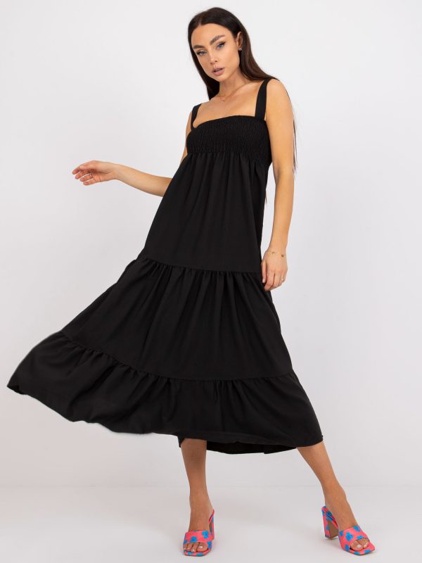 Wholesale Black ruffle dress RUE PARIS