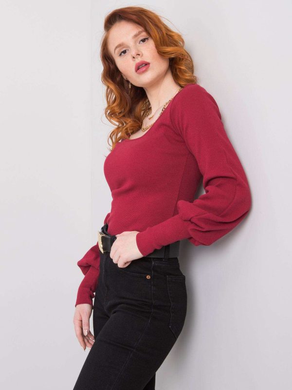 Wholesale Burgundy casual blouse Elsie RUE PARIS