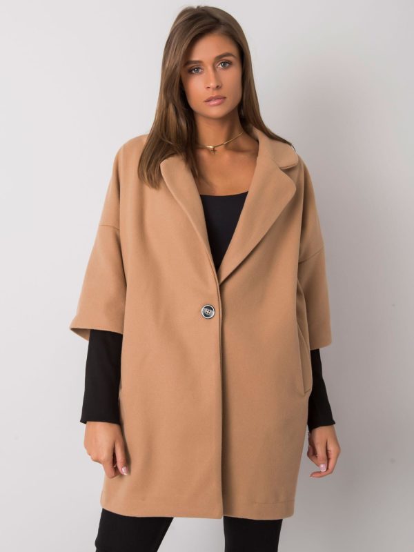 Wholesale Camel loose coat Aliz RUE PARIS