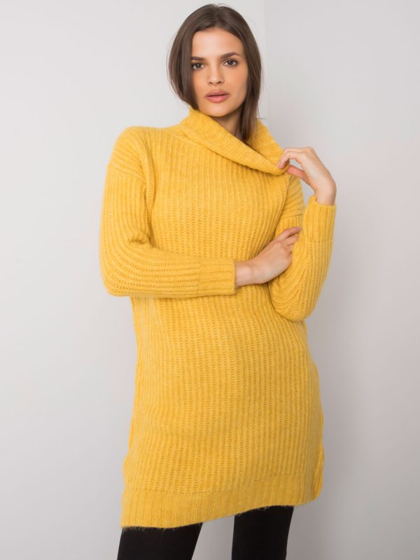 Wholesale Yellow long turtleneck sweater Daventry RUE PARIS