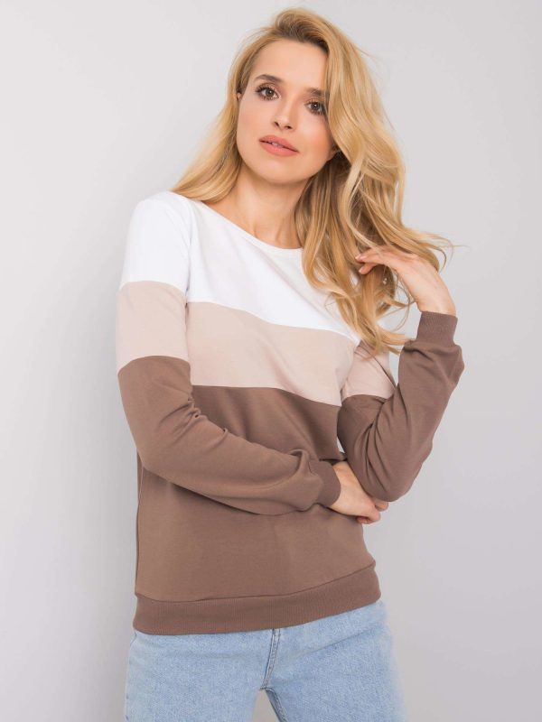 Wholesale White and brown sweatshirt Larice RUE PARIS