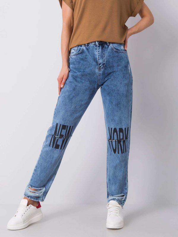 Wholesale Blue mom jeans Chase RUE PARIS