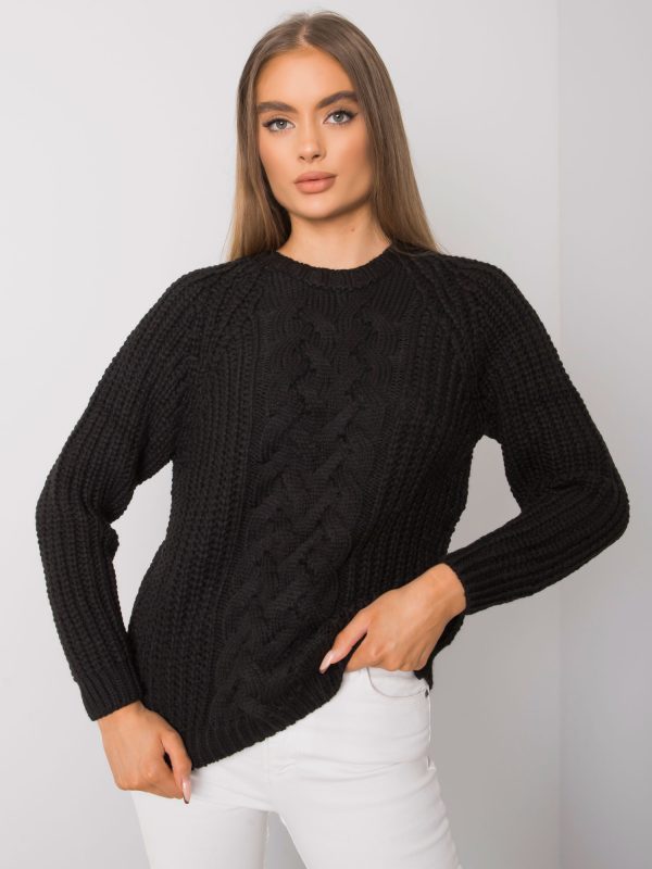 Wholesale Black sweater with braids Jacksonville RUE PARIS