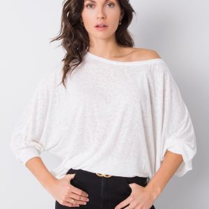 Wholesale White oversized blouse Pearl RUE PARIS