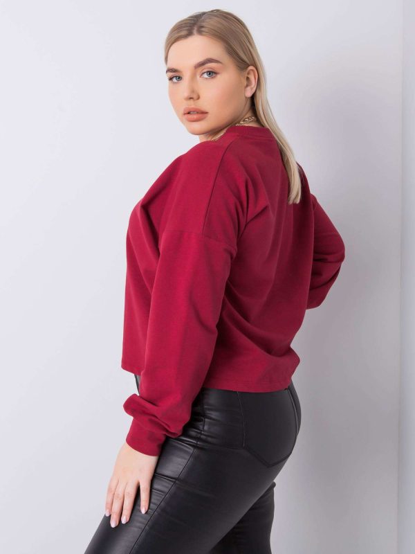 Wholesale Burgundy plus size sweatshirt Florentia