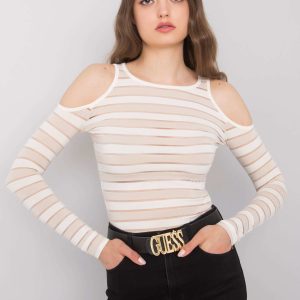 Wholesale Beige striped blouse Gemma RUE PARIS