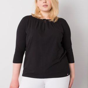 Wholesale Jodie Black Plus Size Cotton Blouse