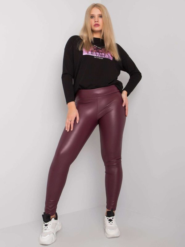 Wholesale Marion RUE PARIS Dark Purple Plus Size Leggings