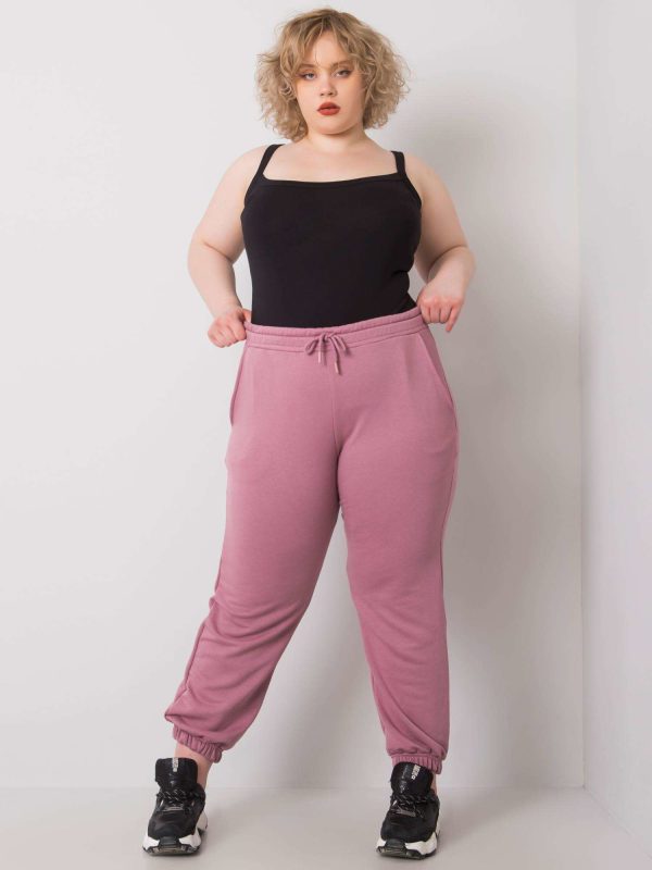 Wholesale Ainhoa Dirty Pink Plus Size Cotton Sweatpants