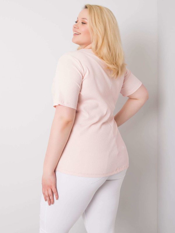 Wholesale Pale pink plus size blouse Stella