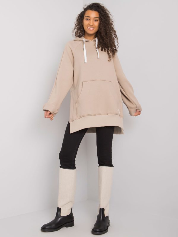 Wholesale Beige kangaroo sweatshirt Arno RUE PARIS