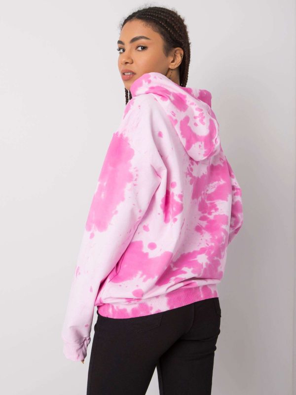 Wholesale Pink tie-dye sweatshirt Stephanie RUE PARIS