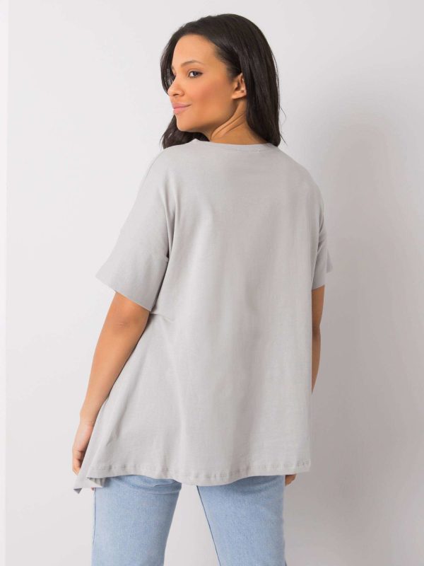 Wholesale Grey t-shirt Alena RUE PARIS