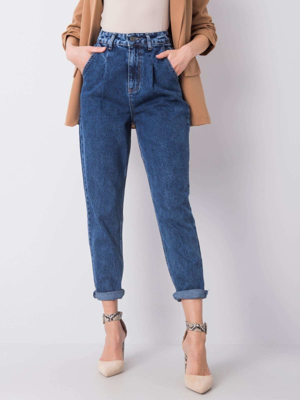 Wholesale Blue mom jeans Evalie RUE PARIS