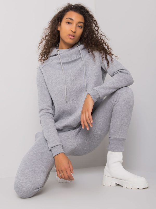 Wholesale Grey melange two-piece set basic Miramar