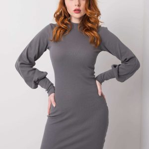 Wholesale Dark gray dress Cally RUE PARIS