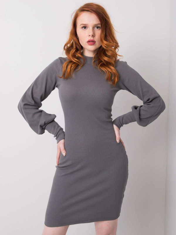 Wholesale Dark gray dress Cally RUE PARIS