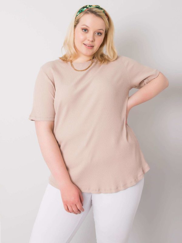 Wholesale Beige plus size blouse Stella