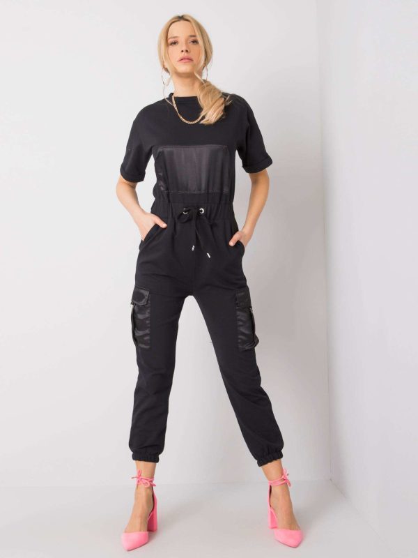 Wholesale Black jumpsuit Agustina RUE PARIS