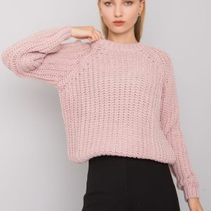 Wholesale Grinnell RUE PARIS Women's Light Pink Knitted Sweater