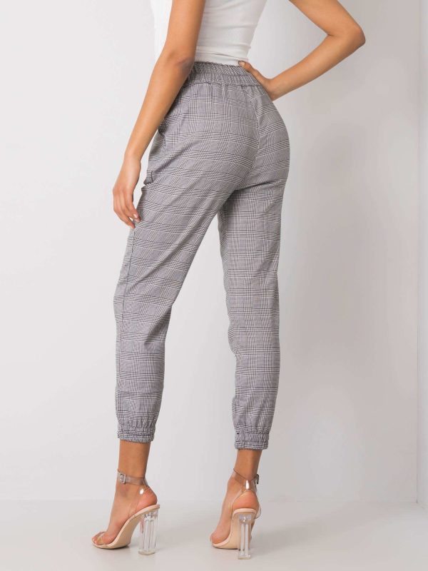 Wholesale Black and White Esperanza Plaid Pants