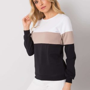 Wholesale Black and beige sweatshirt Larice RUE PARIS