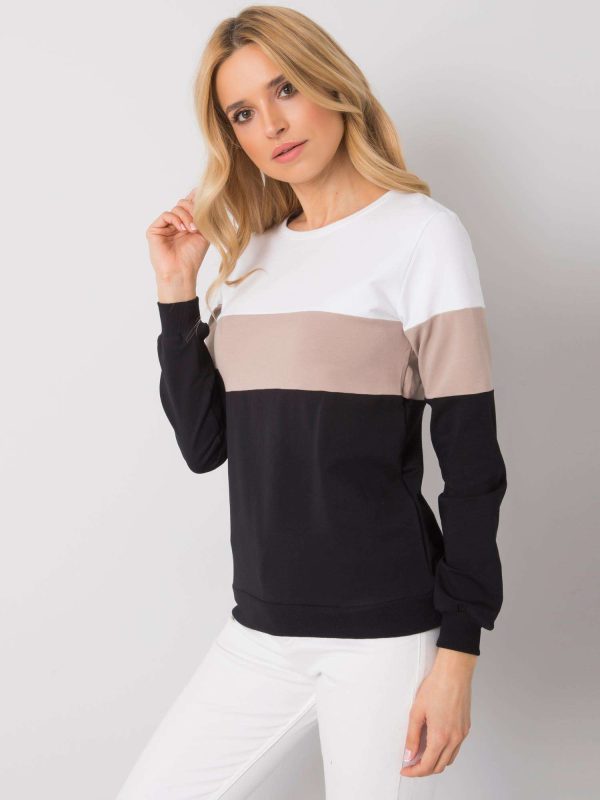 Wholesale Black and beige sweatshirt Larice RUE PARIS