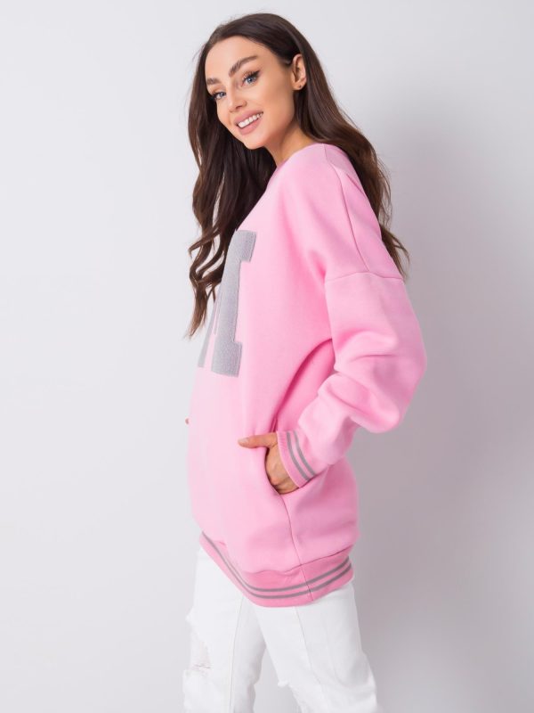 Wholesale Marie RUE PARIS pink sweatshirt