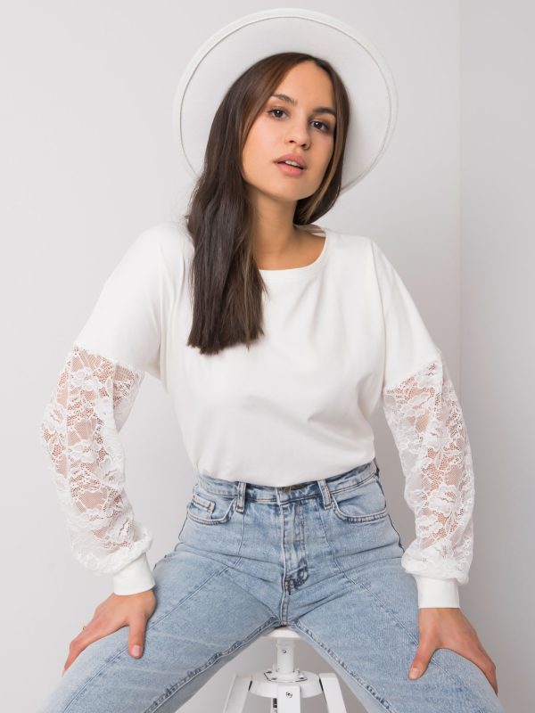 Wholesale Ecru blouse with lace Shantelle RUE PARIS