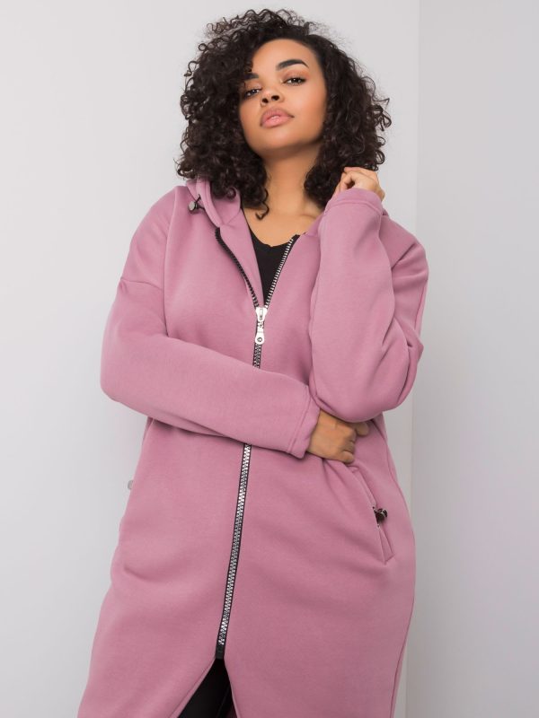 Wholesale Nellie Dirty Pink Plus Size Hoodie