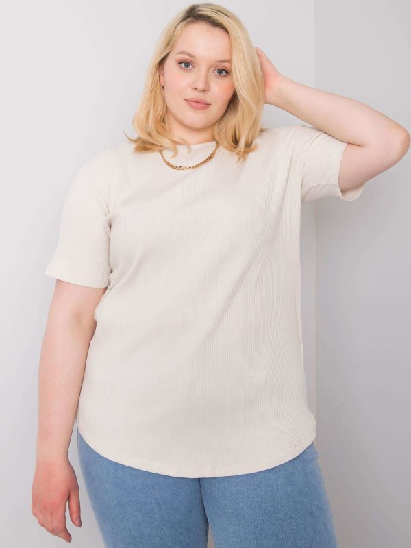 Wholesale Light beige plus size blouse Stella