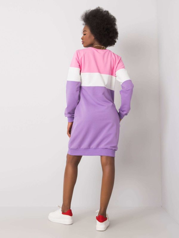 Wholesale Purple and pink dress Feliciana RUE PARIS