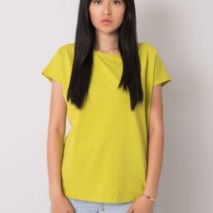 Wholesale Lime Solid Color T-Shirt Nadia