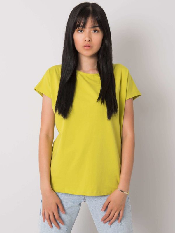 Wholesale Lime Solid Color T-Shirt Nadia