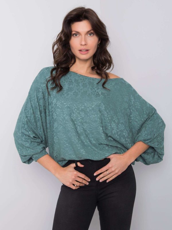 Wholesale Green oversized blouse Elysia RUE PARIS