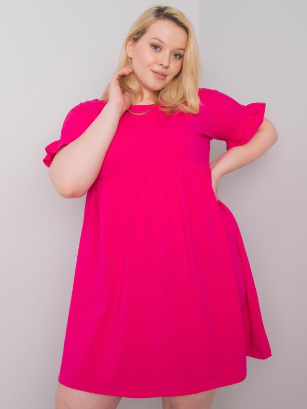 Wholesale Chiara Fuchsia Plus Size Dress