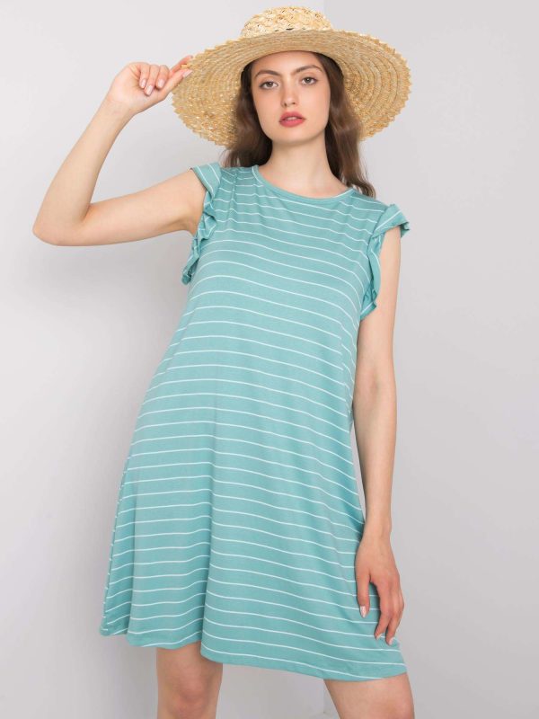 Wholesale Dark blue striped dress Reva RUE PARIS