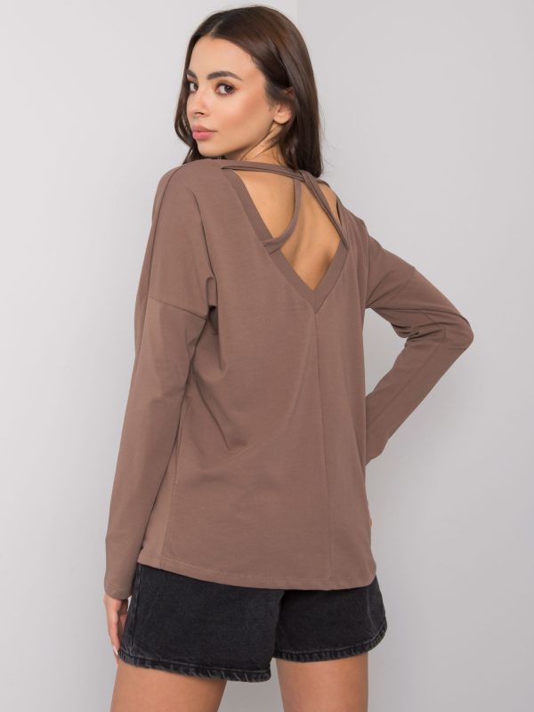 Wholesale Brown Women's Long Sleeve Blouse Libourne RUE PARIS