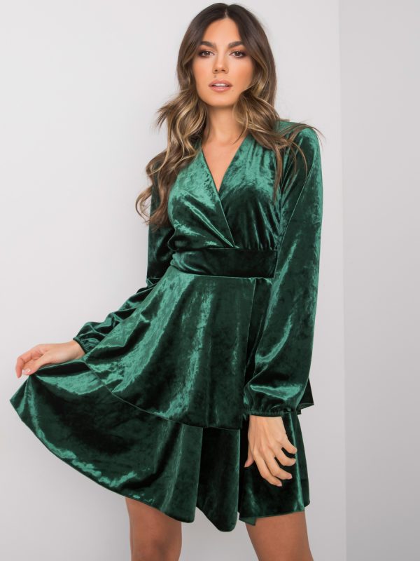 Wholesale Green velour dress Alice RUE PARIS