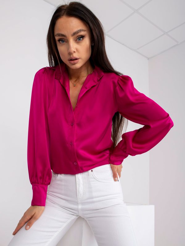 Wholesale Women's Fuchsia Elegant Shirt Lena RUE PARIS