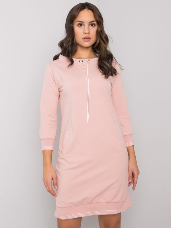 Wholesale Dirty pink cotton dress Sinead RUE PARIS