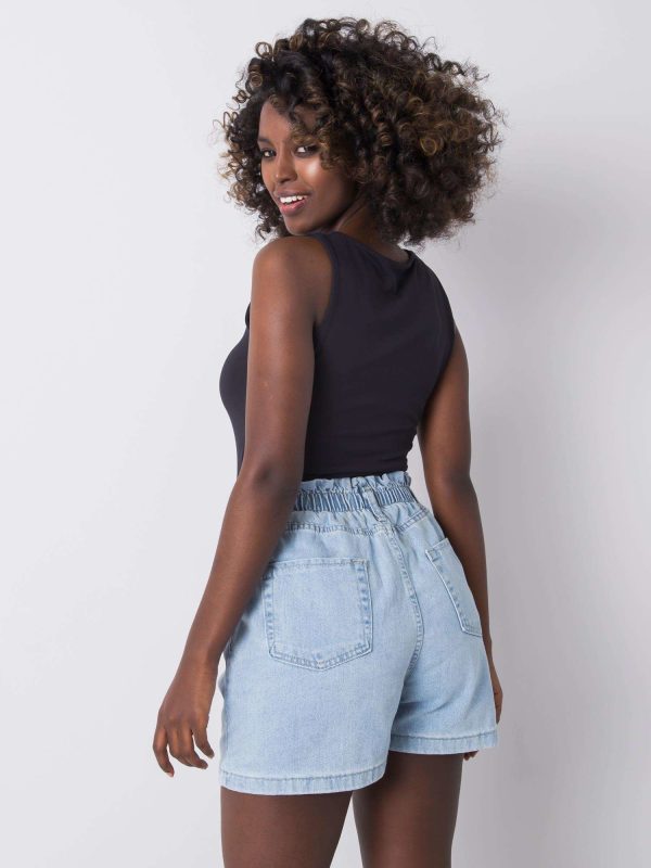 Wholesale Blue denim shorts Elizah RUE PARIS