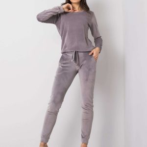 Wholesale Grey velour set Clarisa RUE PARIS