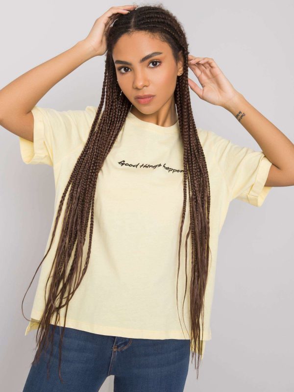 Wholesale Yellow cotton t-shirt Kaylee RUE PARIS