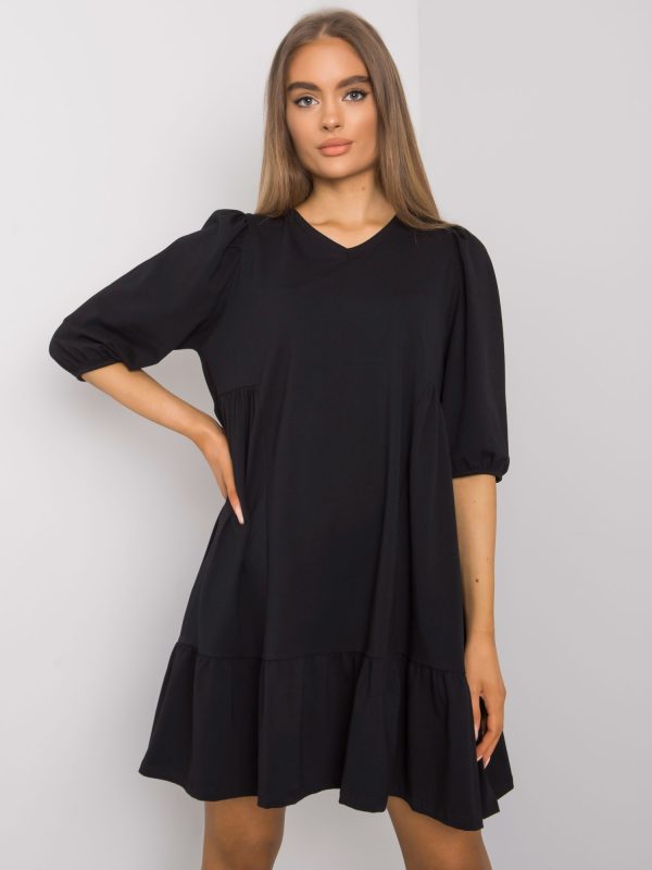 Wholesale Yelda Black Cotton Dress