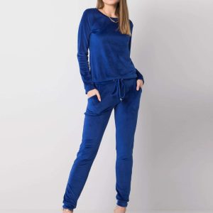 Wholesale Cobalt velour set Clarisa RUE PARIS