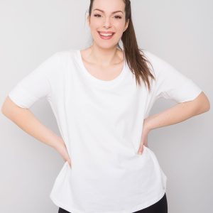 Wholesale White T-shirt basic plus size Missy